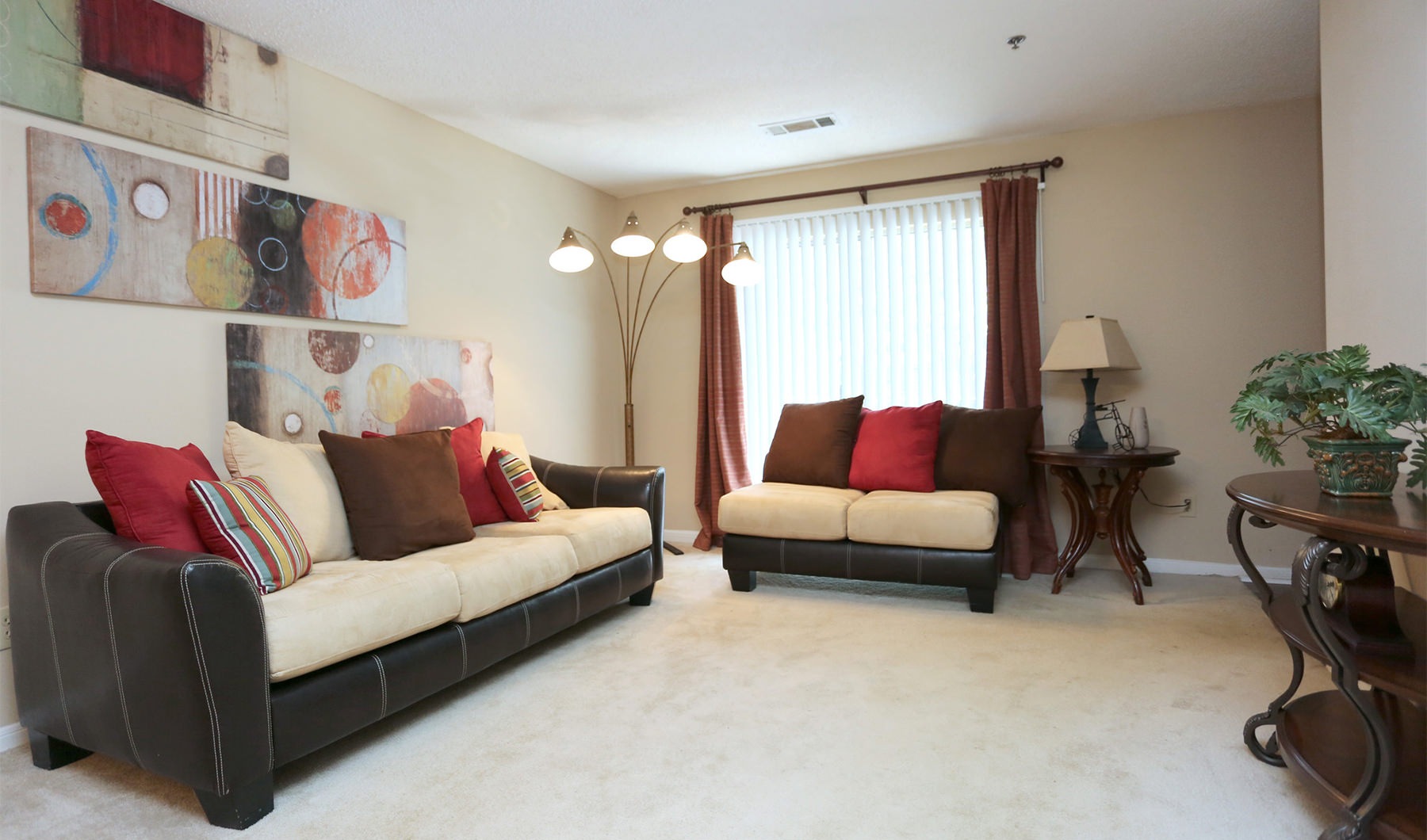 Living Room living room with large windows